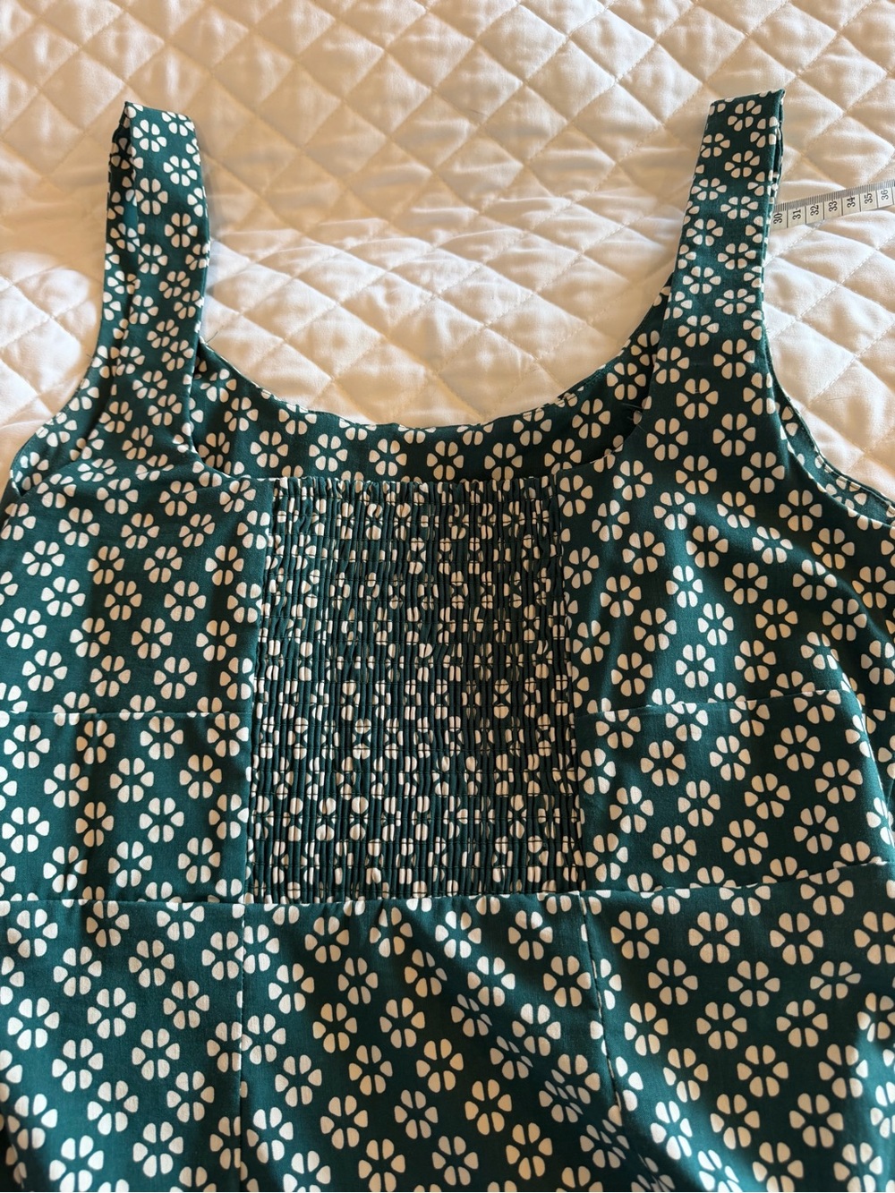 Anthropologie The Blythe Square-Neck Tiered Midi Dress Green Floral Size Large - Picture 6 of 10